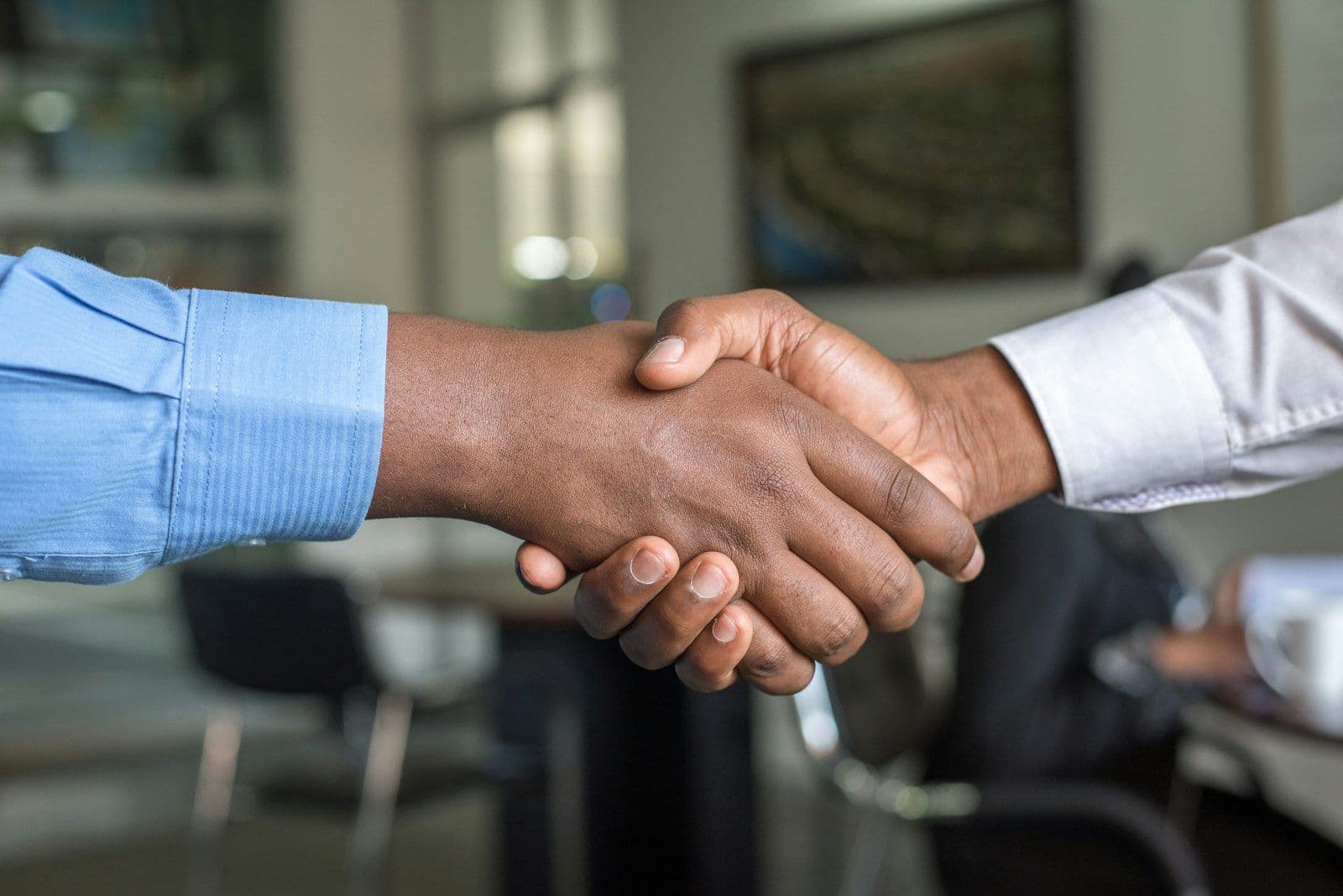 A handshake at the end of a consultation